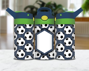Soccer Tumbler Wrap PNG: 12oz Straight Sippy Cup Design (Digital Download)