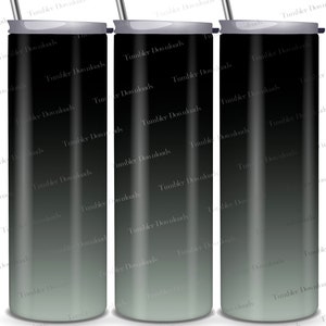 Black Ash Gray Ombre Tumbler Black Gray Tumbler Wrap 20oz Skinny Tumbler Wrap Sublimation Design Personalized Waterslide Gradient Tumbler