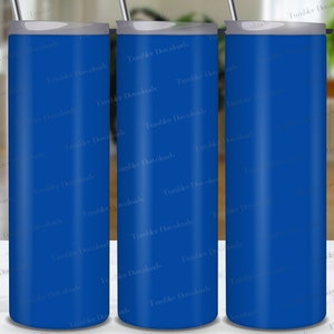 Vaso azul sólido, vaso azul cobalto liso de 20 oz Diseño de sublimación Vaso de color azul PNG, Vaso de fondo azul Vaso flaco de 20 oz