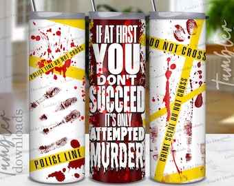 Envoltura para vaso delgado de 20 oz con diseño de sublimación PNG de misterio de crimen de asesinato, divertido vaso para amantes de los libros de lectura, no cruces, calavera, envoltura de sangre