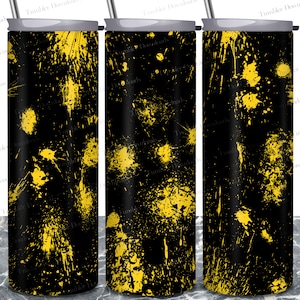 Gold Splatter 20 oz Skinny Tumbler Sublimation Design (Digital Download)