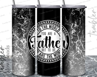 Fars dag bästa pappa någonsin present födelsedag herr tumbler pappa fars dag citat tumbler wrap PNG sublimeringsdesign 20oz smal sömlös tumbler