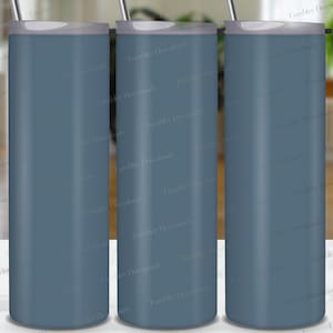 Solid Marble Blue Tumbler, 20 oz Plain Blue Gray Tumbler Sublimation Design Blue Color Tumbler PNG, Blue Background Tumbler Skinny Tumbler