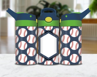 Baseball Tumbler Wrap PNG: 12oz Sippy Cup Design (Digital Download)