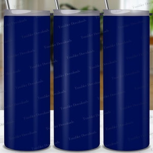 Puede incluir: Tres vasos de acero inoxidable de color azul oscuro, casi azul marino. Los vasos están sobre una superficie blanca.