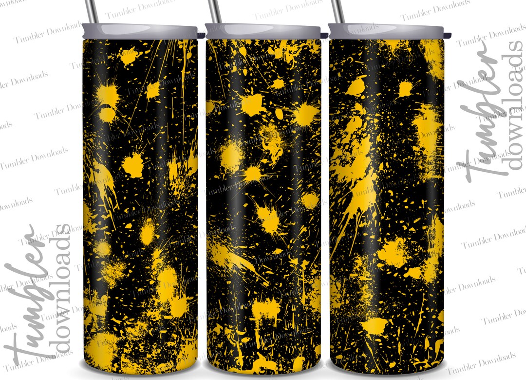 Gold Splatter 20 Oz Skinny Tumbler Sublimation Design (digital Download ...