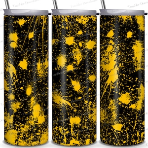 Gold Splatter 20 oz Skinny Tumbler Sublimation Design (Digital Download)