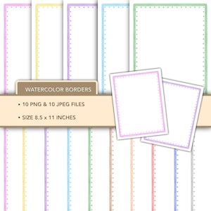 Bunter Aquarell Rechteck Border Design, Pastellrahmen Png, Handgezeichnete Grenzen, Abstrakter Aquarell Streifen Dot Fotorahmen, Pinselstrich