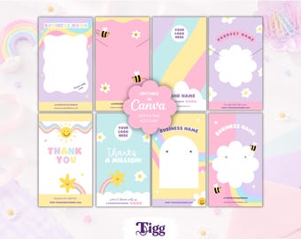 Display Card Template | Editable Canva Display Cards for Jewelry, Bows, Keychains & Accessories PRC01