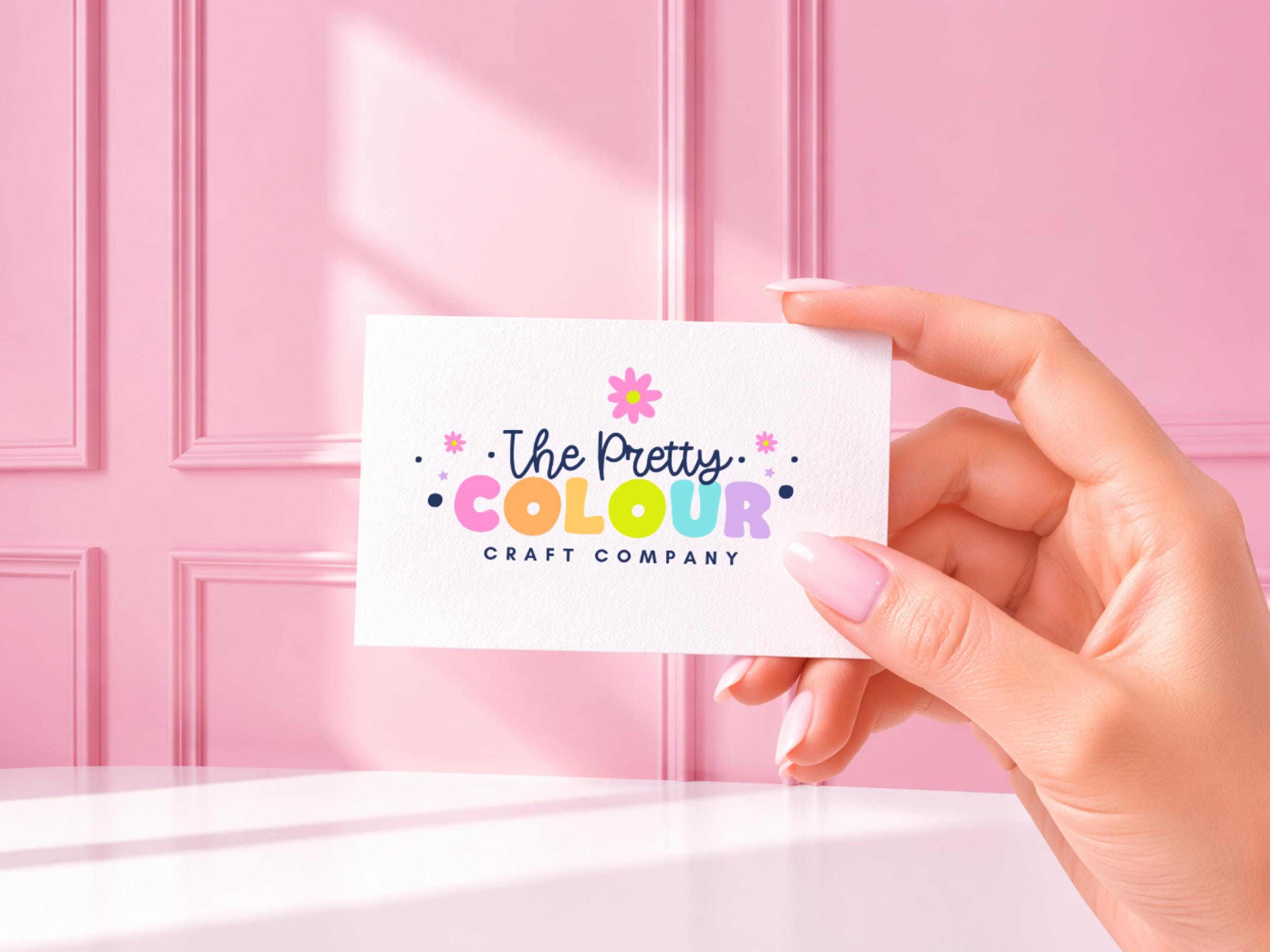 Colourful Craft Logo Template, Canva Logo Kit for Handmade Shops and ...