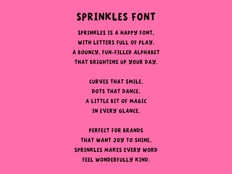 Verspielte Display-Schrift, süße Kinderschrift, Cricut-Schrift für Aufkleber, Canva-Schrift, handgezeichnete Großbuchstaben Bild 3