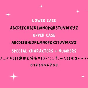 Verspielte Display-Schrift, süße Kinderschrift, Cricut-Schrift für Aufkleber, Canva-Schrift, handgezeichnete Großbuchstaben Bild 2