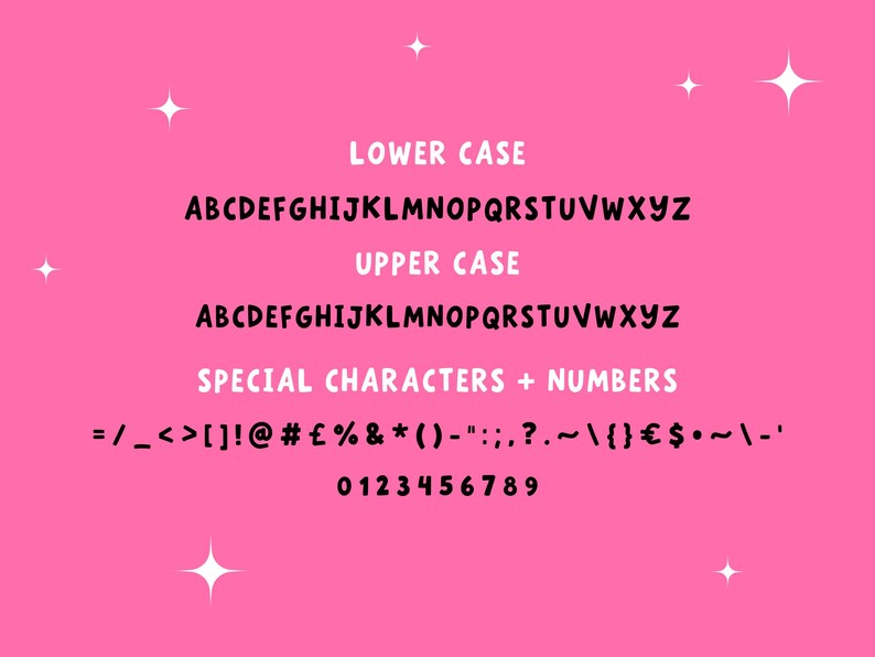 Verspielte Display-Schrift, süße Kinderschrift, Cricut-Schrift für Aufkleber, Canva-Schrift, handgezeichnete Großbuchstaben Bild 2