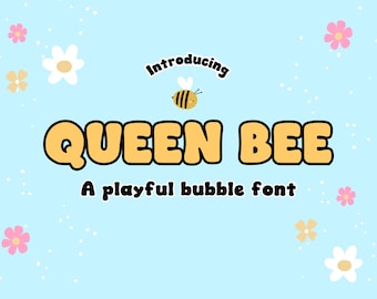 Fonte Bubble Fofa, Fonte de Exibição Divertida, Fonte para Canva Pro e Cricut, Fonte para Identidade Visual Infantil, Fonte para Logotipo Robusta TPC01