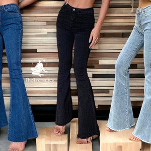 women jeans Women's bootcut skinny pant Flare Jeans Pant for her Women clothing Vintage Denim Ladies bell bottom Jeans gift trouser wide leg