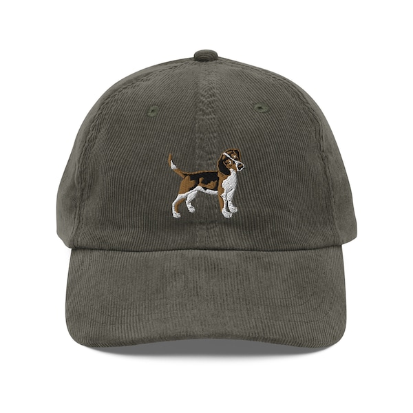 Beagle Embroidered Vintage corduroy cap English Beagle hat beagle gifts Beagle Dog Beagle Mom Gifts beagle mother beagle hat beagle scarf