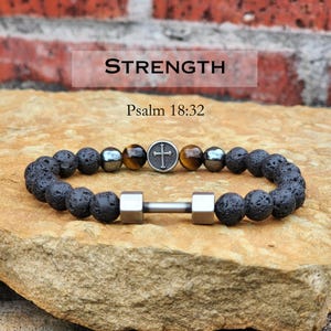 Men’s Strength Bracelet - Scripture Wrist Armor by The Warrior Line – Faith-Based Men’s Jewelry