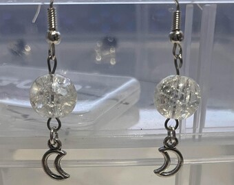 Selûnite Crescent Moon Earrings | Baldur’s Gate 3 Inspired Celestial Jewelry