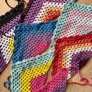 pride bandana crochet headscarf for parade trans lesbian bi nonbinary lgbt accessory queer fashion pride outfit kerchief flag headband gift