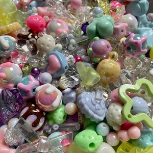 Mélange de perles kawaii en vrac pastel esthétique perles confettis perles noeuds fraises kit de bijoux bricolage fournitures d&#39;artisanat édition limitée sac à main kandi