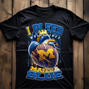 I Bleed Michigan Wolverines Unisex T-Shirt Rep Your Favorite College Football Team