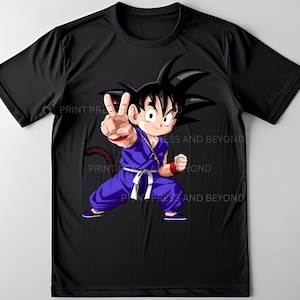 Young Goku Dragon Ball Z PNG Design Instant Digital Download