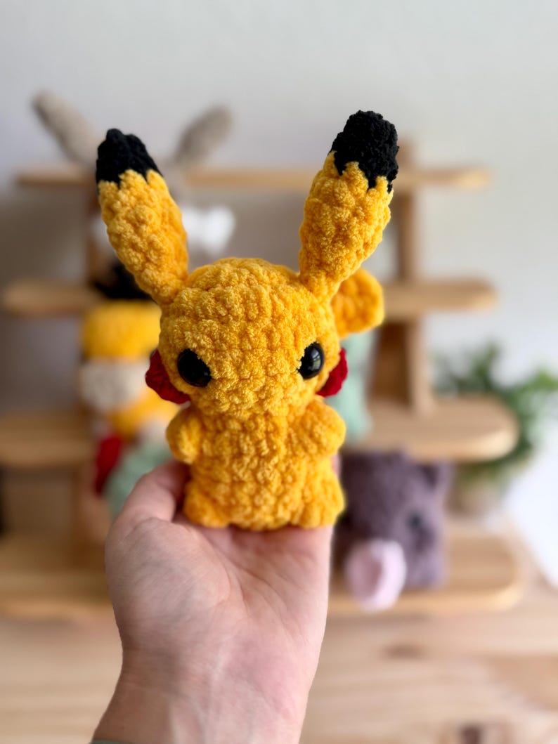Virkmönsterpaket med Pokémon, utan sömnad och med låg sömnad i PDF-format (7 mönster) bild 7