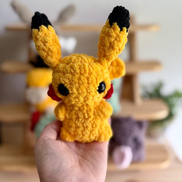 No Sew Pikachu Crochet Pattern (PDF Download)