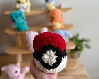 PDF LOW SEW crochet pokeball pattern,