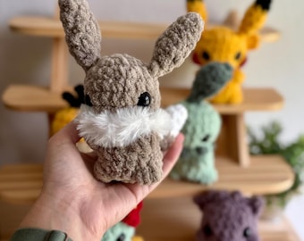No Sew-gehaakt Eevee-patroon (pdf-patroon)