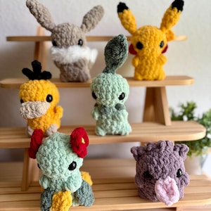 Virkmönsterpaket med Pokémon, utan sömnad och med låg sömnad i PDF-format (7 mönster) bild 9