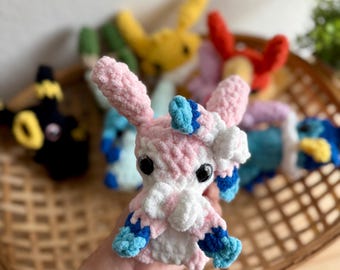 Sylveon Crochet Pattern, Low Sew Eeveelution (PDF Pattern)