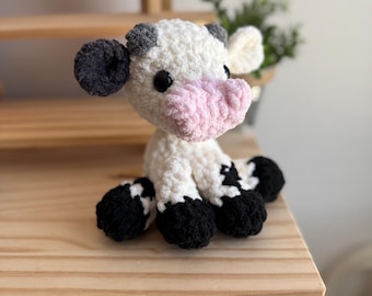 No-Sew Crochet Sitting Cow Pattern: Ivanka Amigurumi (PDF Pattern)