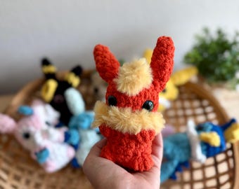 No Sew Flareon Crochet Pattern, Pokemon Eeveelution (PDF Pattern)