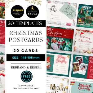 Cartes postales de Noël /Dessins numériques imprimables /TÉLÉCHARGEMENT IMMÉDIAT / Papiers numériques / Cartes postales des Fêtes / Guide toile gratuit