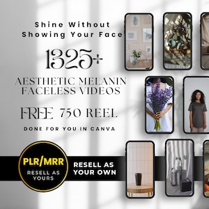 2000+ Faceless Aesthetic Videos for Instagram Reels Mega Bundle, Master resell rights, PLR MRR, Faceless reels, Videos