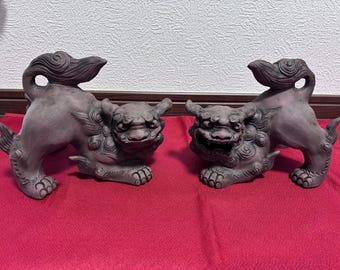Shisa Side Standing Guardian Lion Okinawa Ryukyu Figurine Shisa