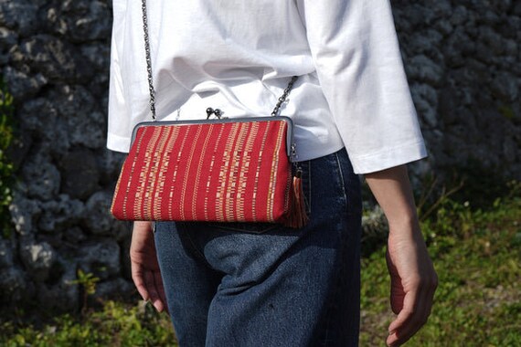 Japanese Fabric Change Purse Buy Okinawa Shuriori Fabric Minibag