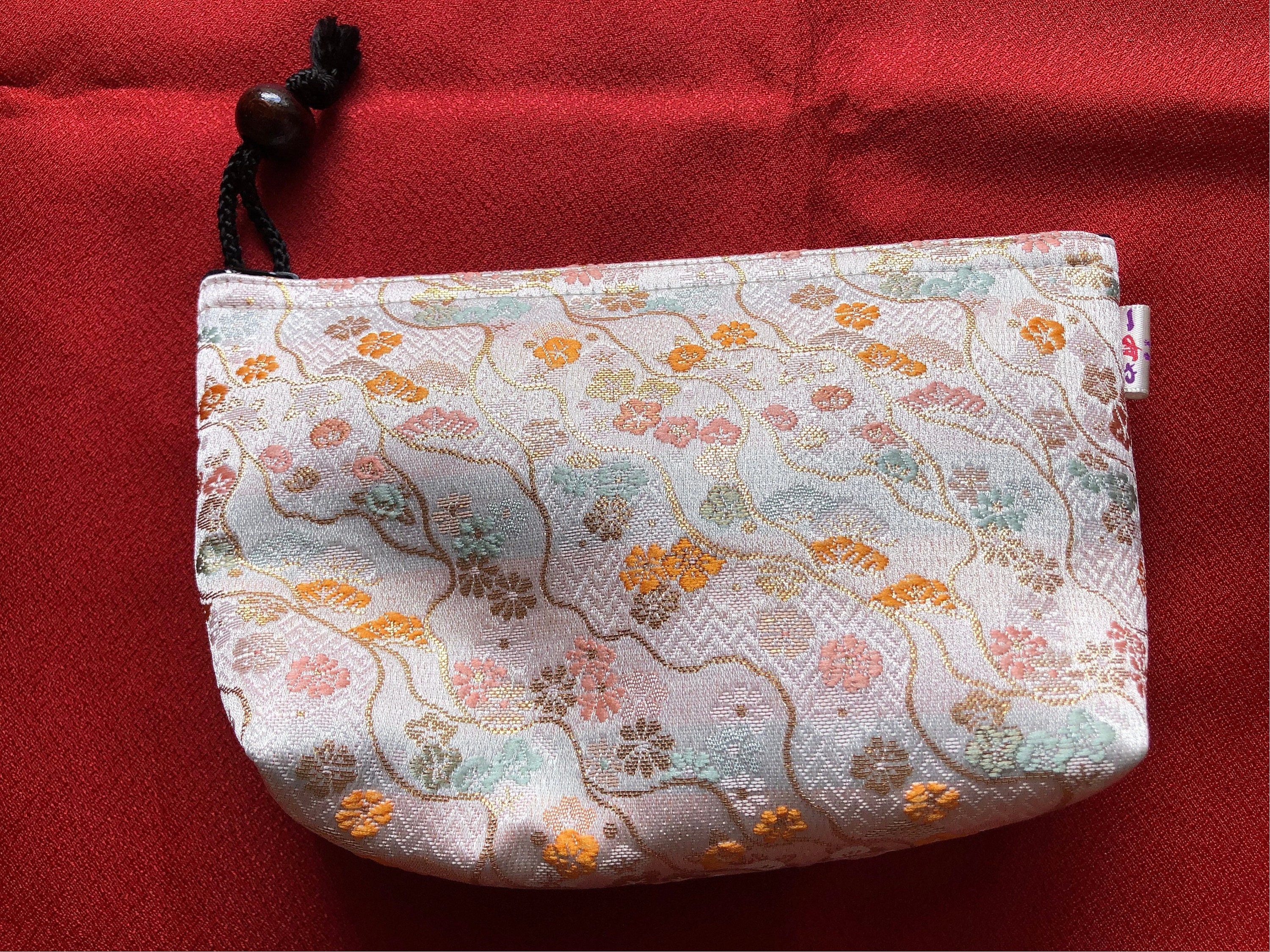 Japanese Small Floral Bag Zipper Pouch Cosmetic Card Case