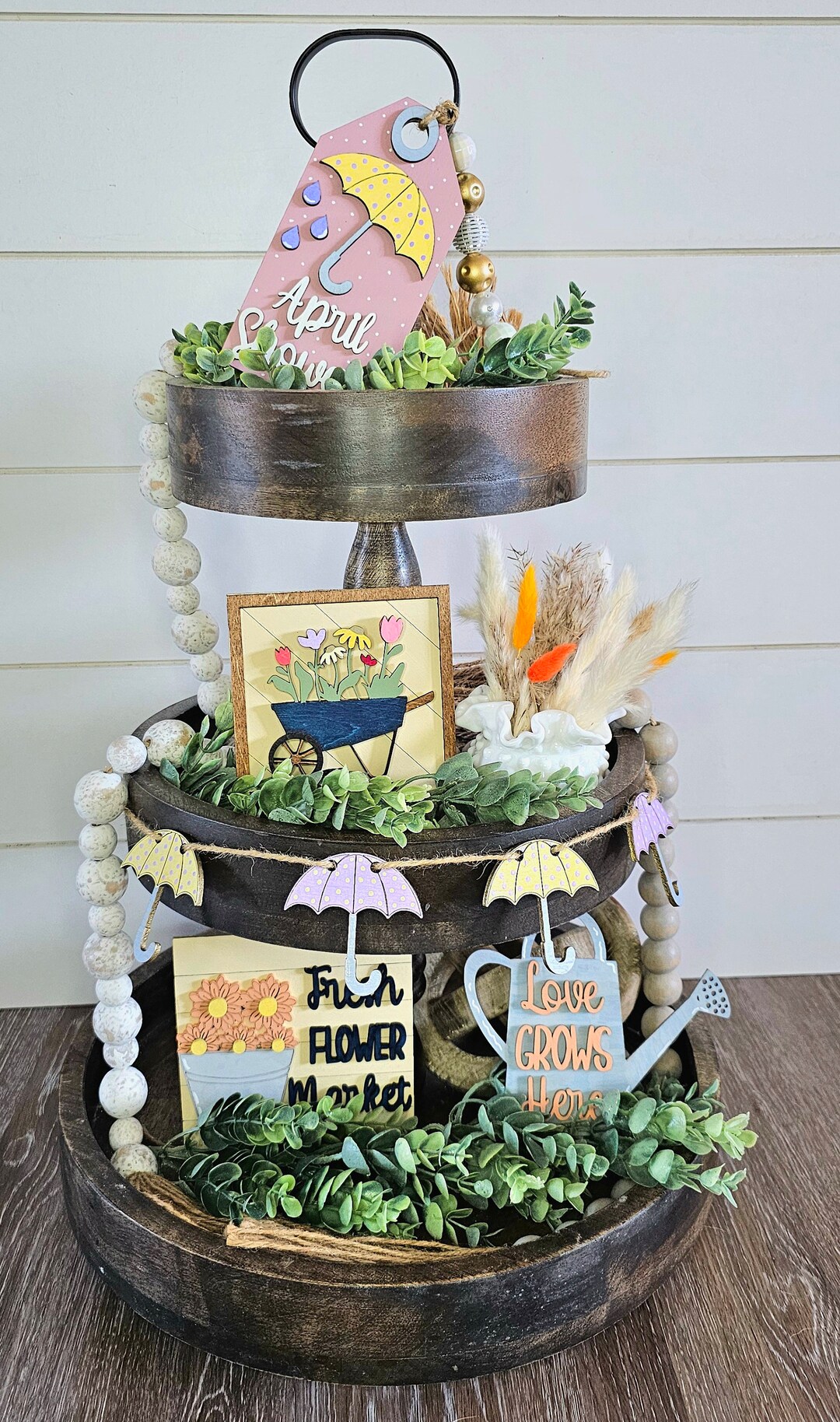 April Showers Spring Tiered Tray Sign Bundle - Etsy