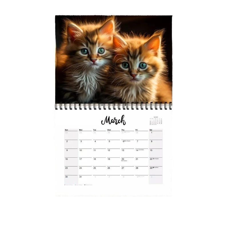 Spiral 2025 Calendar Cute Kittens Etsy