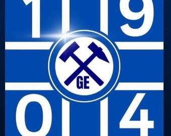 50x "1904" quadratisch Schalke Aufkleber