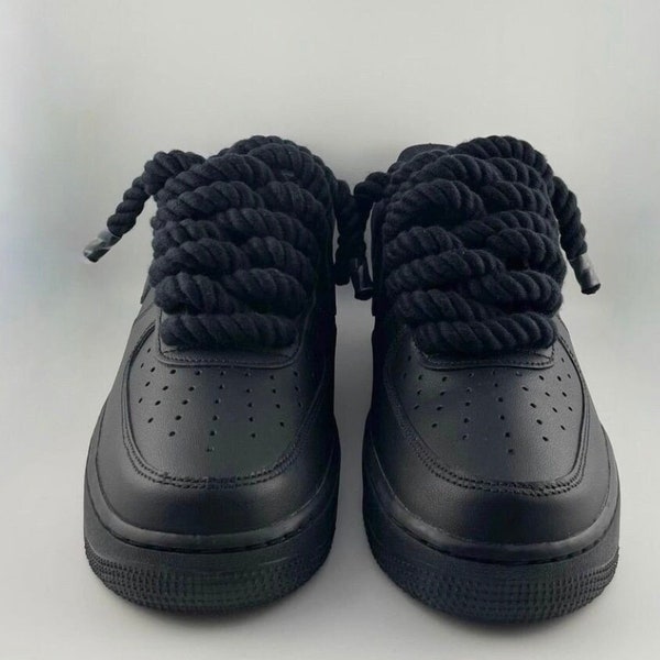 Air Force 1 ROPE LACES Custom- Thick Laces Air Force 1, Rope Laces Air Force 1 Black !!Only Laces!!