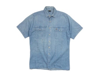 Vintage Jeanshemd Jeans mit Stickerei Größe M | L