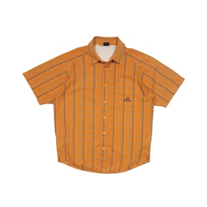 Vintage ADIDAS Orange Outdoor Shirt Größe M | L