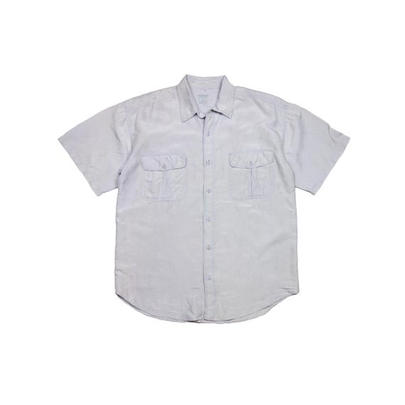 Vintage Valentino Silk Short Sleeve Shirt L | XL