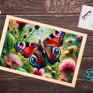 Butterfly Puzzle mosaic style