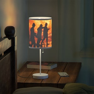 Firefighting Lamp on a Stand: Illuminate Your Space with Heroic Spirit