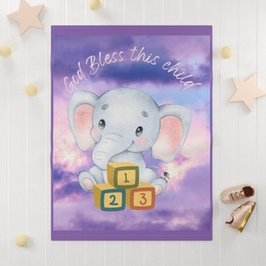 Acurrúcate con esta manta polar de elefante bebé: regalo ideal para nuevos padres