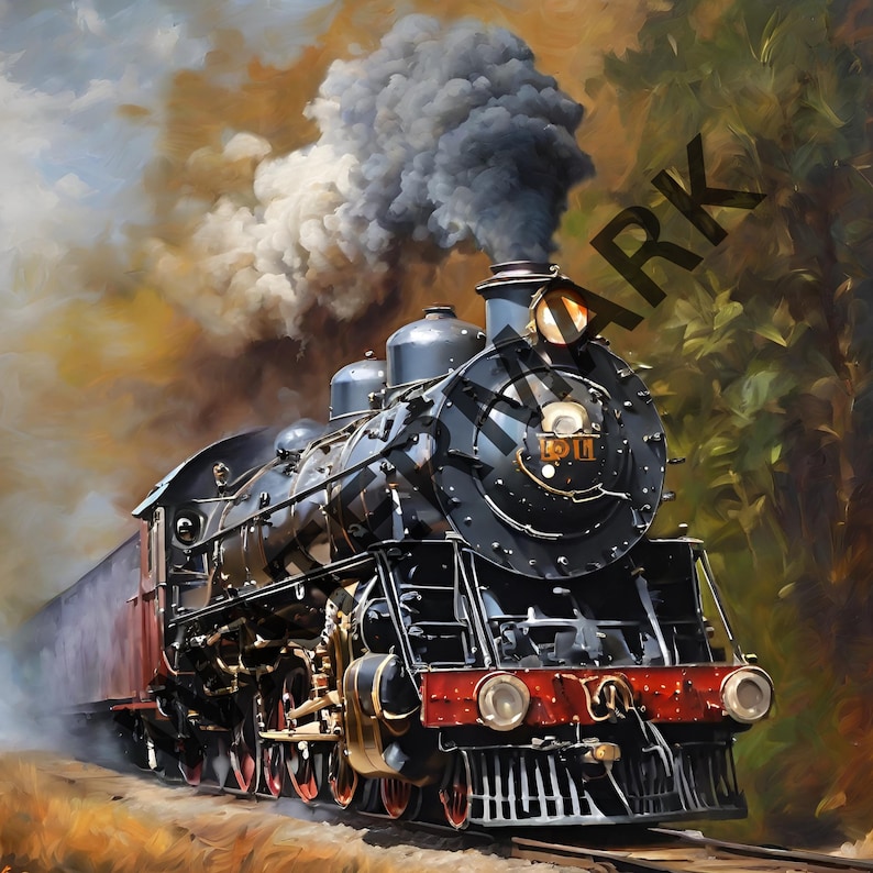 Vintage Steam Train Art Print, Locomotive Poster (digital Download) - Etsy